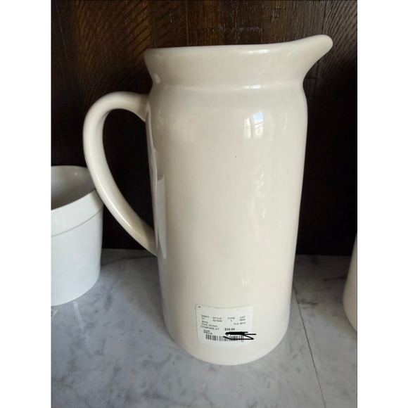 Rae Dunn Pour Serveware Pitcher One Size White Black - Picture 2 of 2